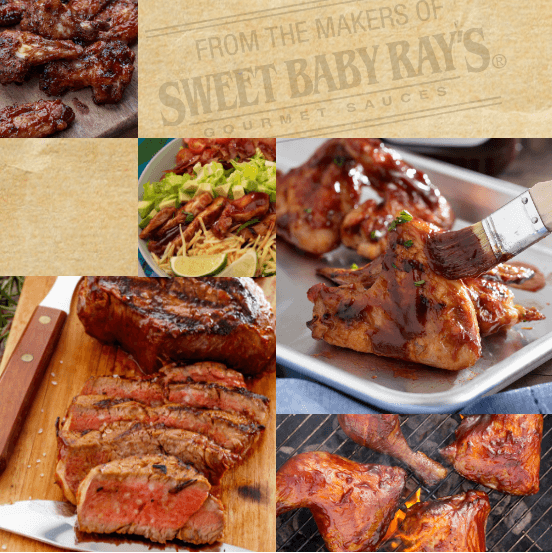 Graphic highlighting nutrional values of Ray's No Sugar Added Barbecue suace